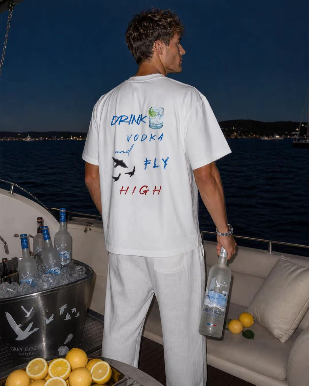 DRINK VODKA AND FLY HIGH T-Shirt